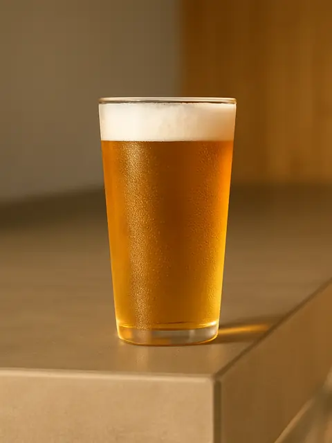 Un demi pression bien mousseux au bout du comptoir