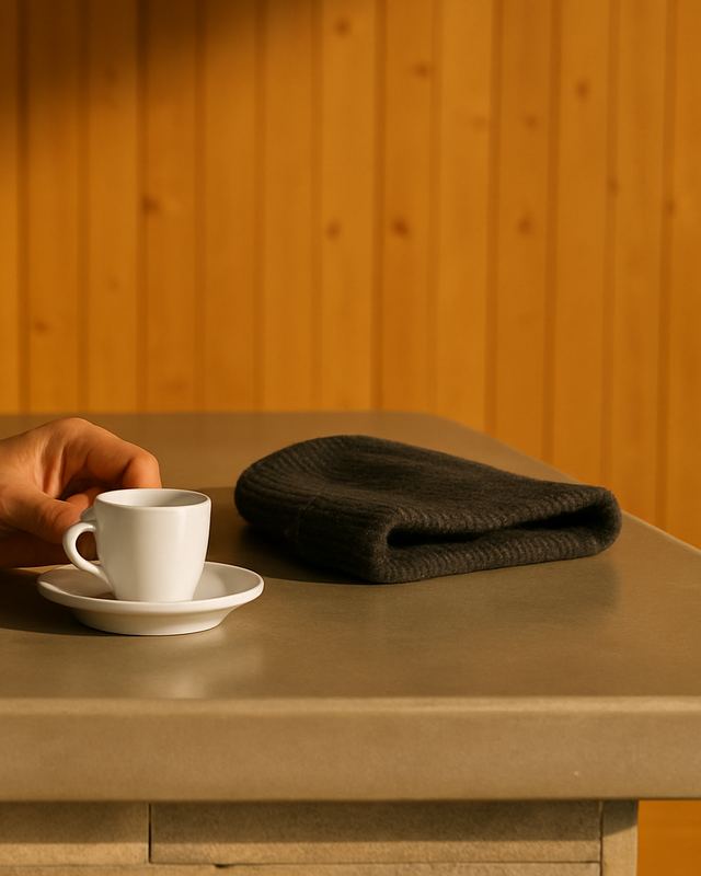9 h, un habitué au comptoir, son café et ses clés